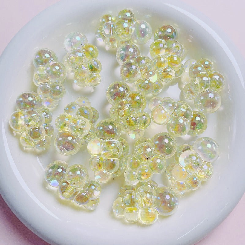 10pcs 22x32mm UV Finish Transparent Cloud Acrylic Beads DIY Bracelet Making 8