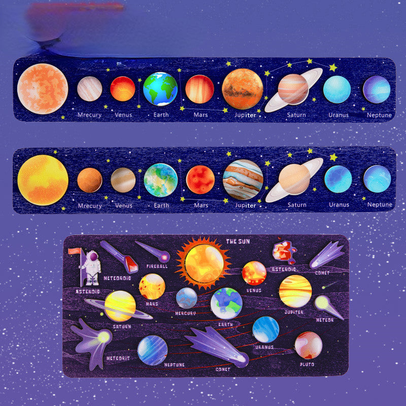 Solar System Wooden 3D Puzzle Educational Toy for Kids 3