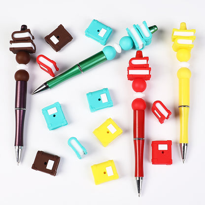 20Pcs Silicone 3D Focal Beads Color Book With Cover Design 9