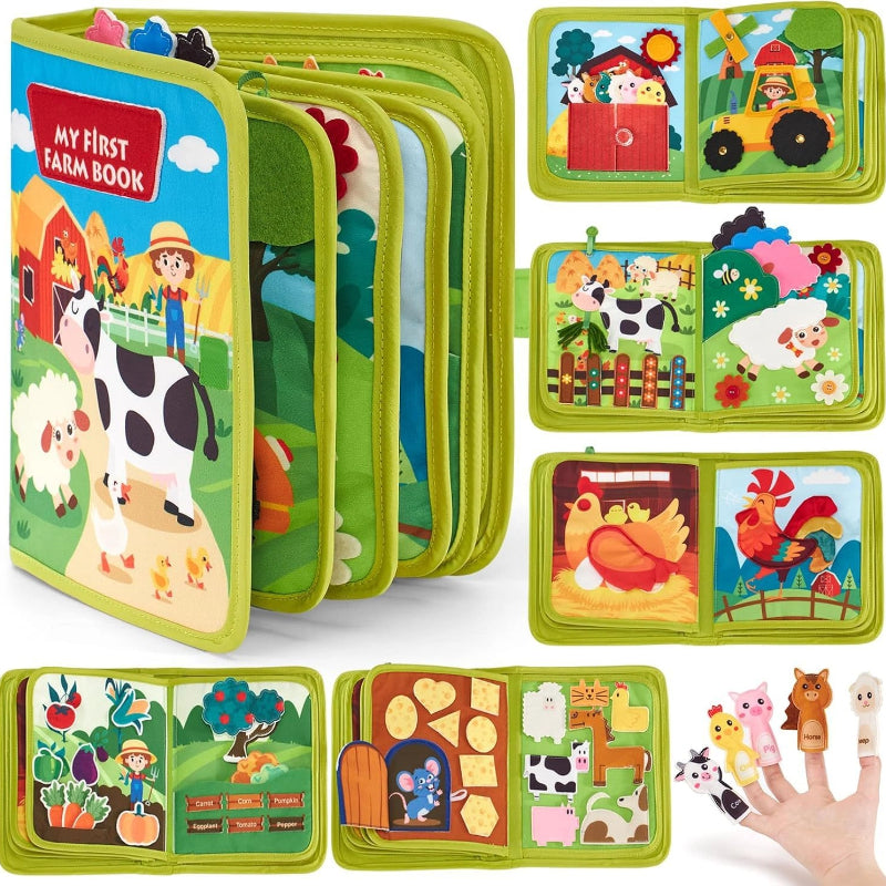 Felt Busy Board Montessori Toy Early Education Farm for Toddlers