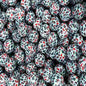 50pcs 15mm Christmas Elements Silicone Beads Printed Design
