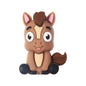 20Pcs Silicone 3D Focal Beads Brown Yellow Pony Side Profile 11