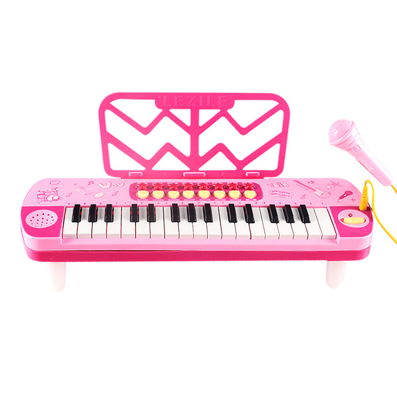 Plastic Kids Electronic Keyboard Musical Instrument with Microphone 37 Keys