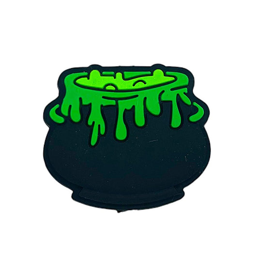 20pcs Silicone Focal Beads Halloween Poison Cauldron Design