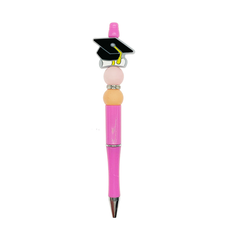 20pcs Silicone Focal Beads Graduation Cap With Diploma Detail 3