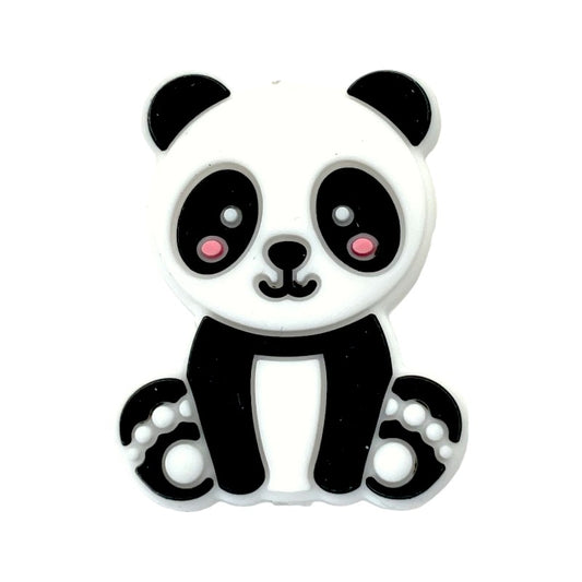 20pcs Silicone Focal Beads Panda Sitting Pose
