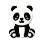 20pcs Silicone Focal Beads Panda Sitting Pose