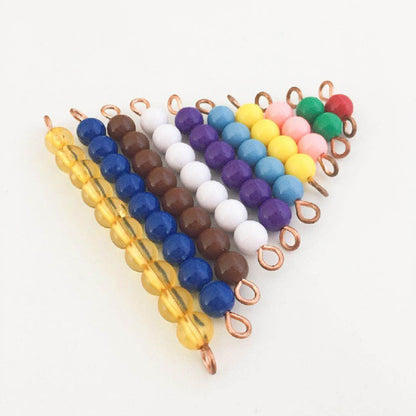 Wooden Montessori Toys Colored Bead Stepped Plate Sorting Toy 6