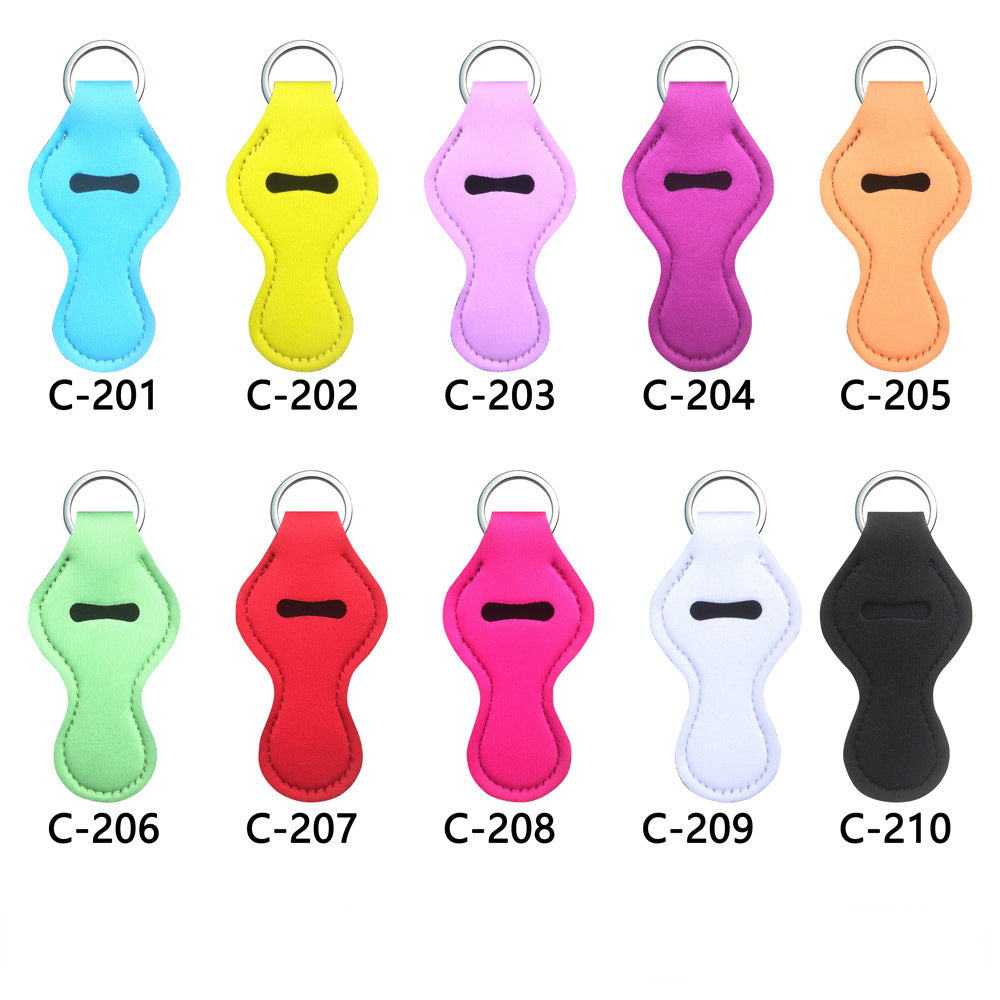 Neoprene Sublimation Blanks Sanitizer Holder Chapstick Keychain Wrist Strap 10pcs 4