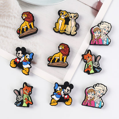 20pcs Silicone Focal Beads Blue Alien Character Large Ears and Round Ear Mouse Character 4