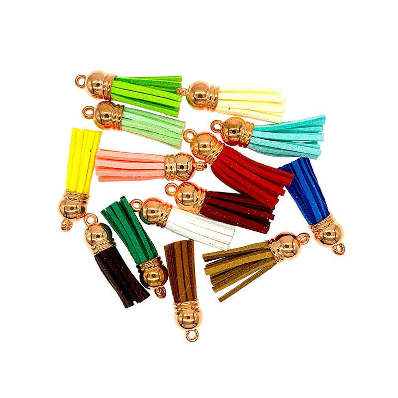 100pcs Leather Keychain Tassels Bulk for Crafts Acrylic Blanks Charms 2