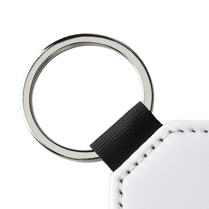 Sublimation Blank Leather Keychain Rectangular and Heart Shape 5