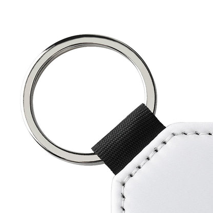 Sublimation Blank Leather Keychain Rectangular and Heart Shape 5