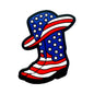 20pcs Silicone Focal Beads Independent Day US Boots With Stars and Stripes