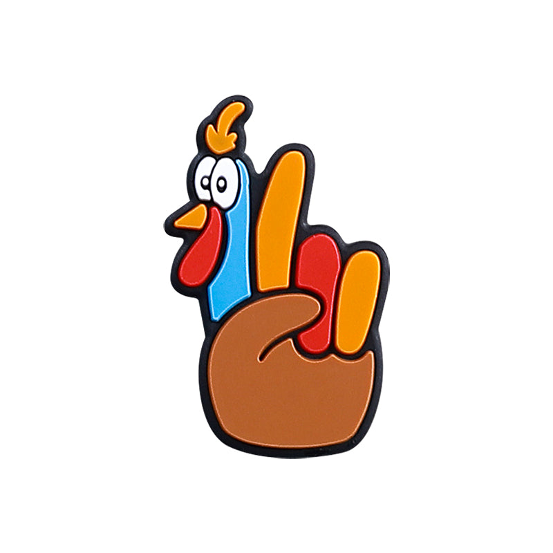 20pcs Silicone Focal Beads Thanksgiving Turkey Vibes Thankful Text 4