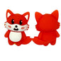 20Pcs Silicone 3D Focal Beads Little Fox Front Facing