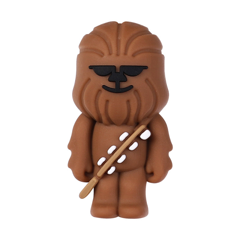 Silicone 3D Focal Beads Brown Alien Character Large Ears Side Profile 11