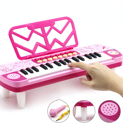 Plastic Kids Electronic Keyboard Musical Instrument with Microphone 37 Keys 2