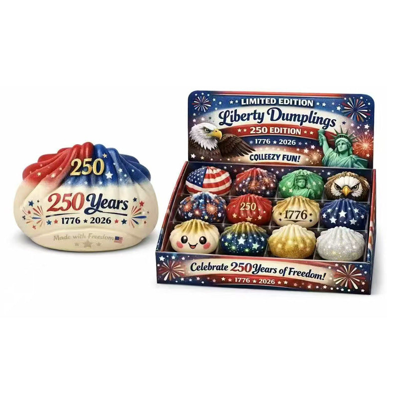 PU Cartoon Character Dumpling Squishy Sensory Stress Toy 9cm 12