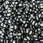50pcs 15mm Little Daisy Printed Silicone Beads Black Base