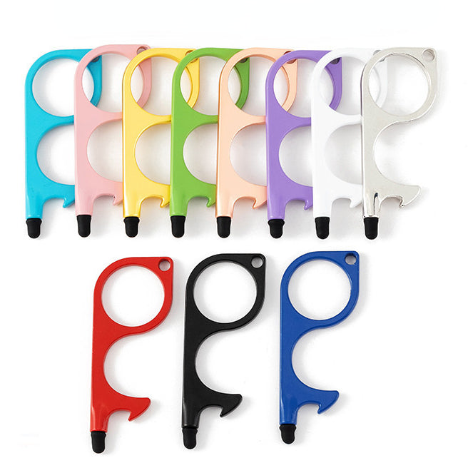 Multifunction Self Defense Keychain Non-Touch Bottle Opener 2