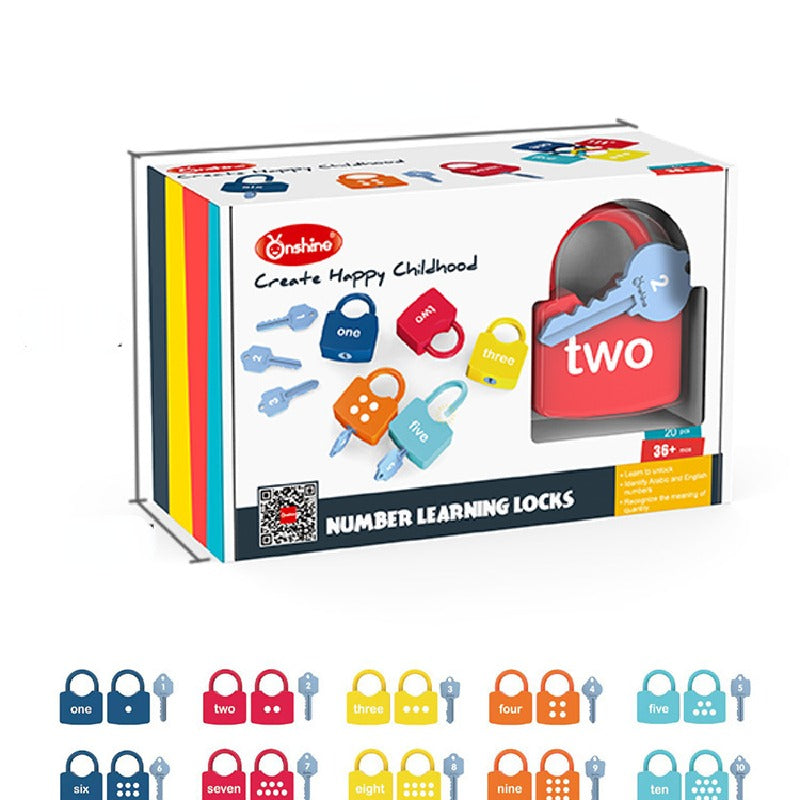Wooden Montessori Toys Number Letter Key Pairing for Kids 4