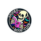 Silicone Focal Beads Spooky Skeleton Reading Book Club Round Shape