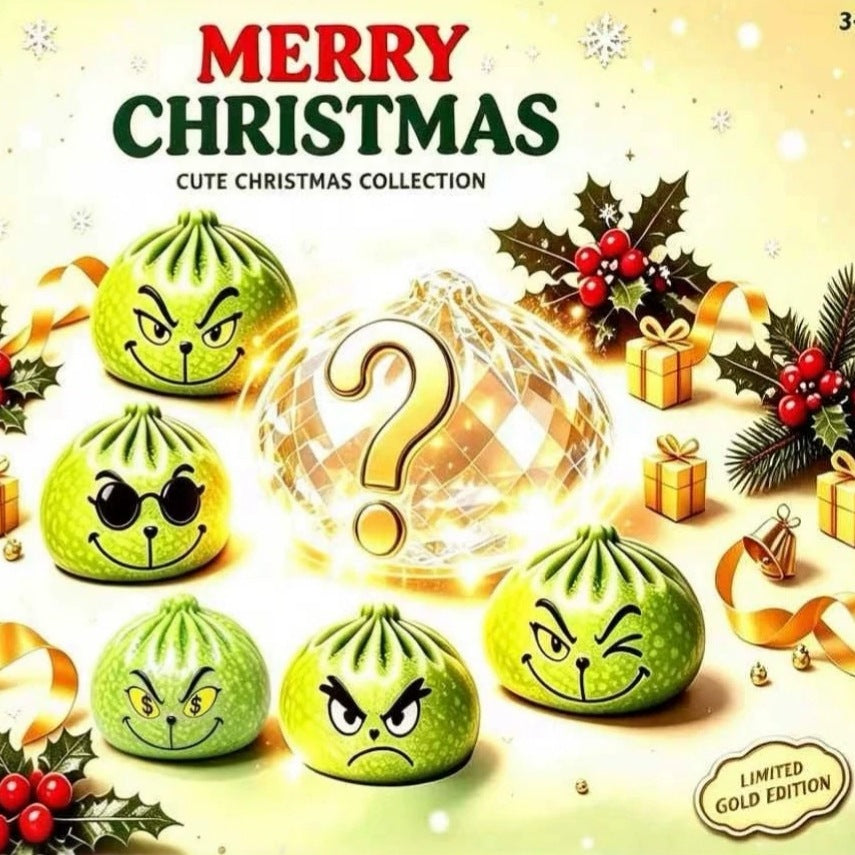 Grinch Christmas Dumpling Squishy TPR Gel Sensory Squeeze Toy
