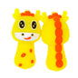 Silicone 3D Focal Beads Giraffe Character Front and Back View