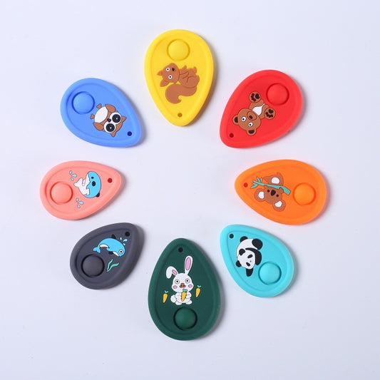 Tactile Sensory Stone Silicone Carton Animals Fidget Worry Stone Toy