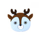 Silicone Focal Beads Cartoon Colorful Deer with Antlers 8