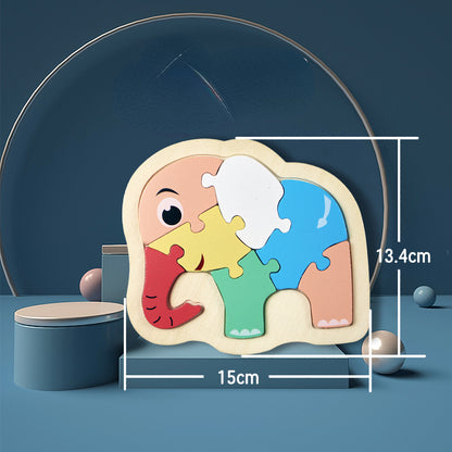 Wooden 3D Animal Puzzle Educational Toy for Kids 6