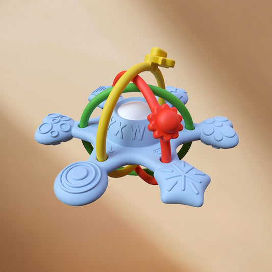 Silicone Baby Teething Toy Manhattan Rattle Hand Catch Ball