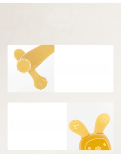 Silicone Rabbit Baby Teether Toy Set of 3 for Babies 4