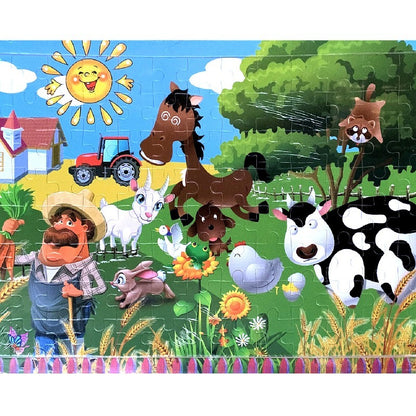 Wooden Puzzle Educational Toy Digital Early Learning 100 Pieces 8