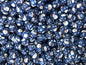 50pcs 15mm Christmas Silicone Beads Santa Claus Print Dark Blue