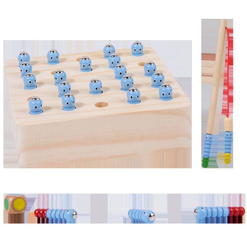 Wooden Montessori Toys Memory Game Insects Catching Activity 3