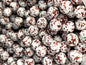 50pcs 15mm Brown Cowhide Print Silicone Beads Printed Design