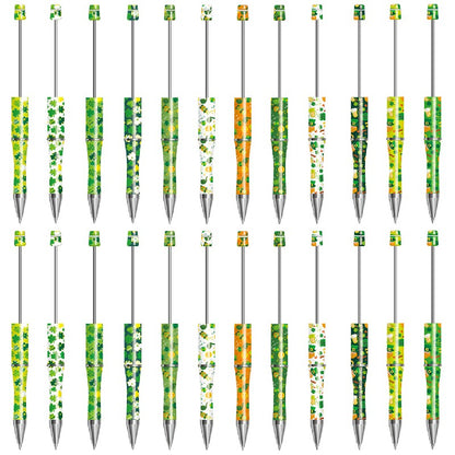 Clover Print Beadable Ballpoint Pens 14.4 cm DIY Craft Supplies