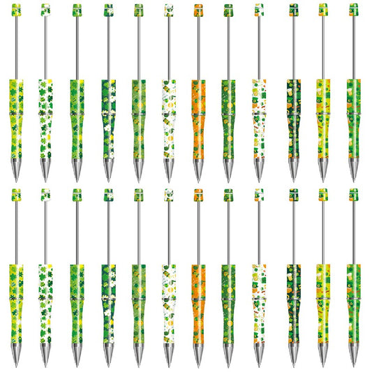 Clover Print Beadable Ballpoint Pens 14.4 cm DIY Craft Supplies