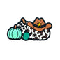 20pcs Silicone Focal Beads Halloween Western Pumpkin With Cowboy Hat