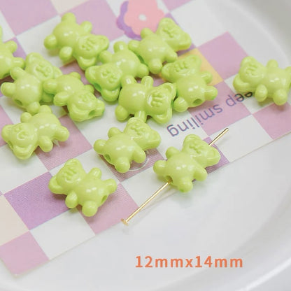 20pcs 12x14mm Bear Acrylic Beads Jewelry Making Craft Supplies 11
