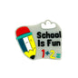 20pcs Silicone Focal Beads School Is Fun Pencil Design with Math Symbols