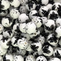 50pcs 15mm Haunted House Silicone Beads Black Print