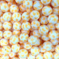 50pcs 15mm Red Yellow Butterfly Print Silicone Beads 2