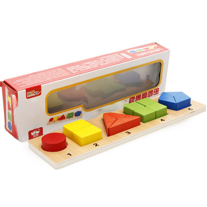 Wooden Montessori Toys Geometric Shape Matching Educational Toy 5