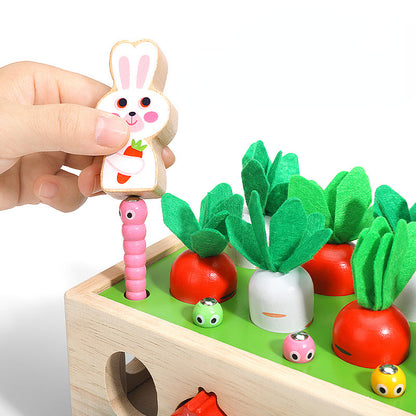 Wooden Pulling Radishes Montessori Toys Educational for Toddlers 5