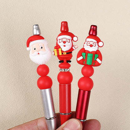 20Pcs Silicone 3D Focal Beads Christmas Themed Gingerbread Man Full Body 9