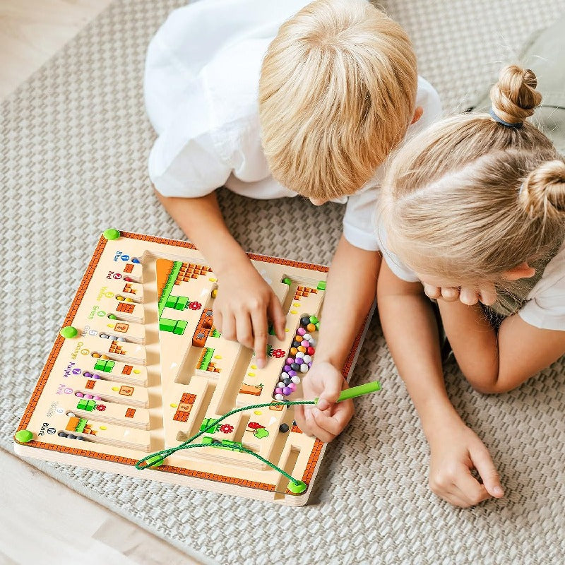 Wooden Magnetic Number Maze Montessori Toys Sorting Toy 30cm 3