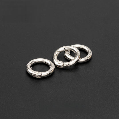10Pcs 20mm Zinc Alloy Spring O Rings Jewelry Findings 3